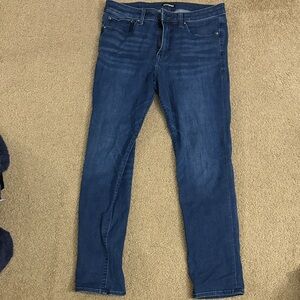 Express Men's Dark Blue Skinny Jeans